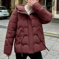 thumbnail image 5 of Pounoo Women's Puffer Hooded Jackets Lightweight Quilted Jacket Casual Trendy Warm Down Long Sleeve Coats with Pockets Gift, 5 of 9