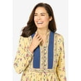 thumbnail image 4 of Woman Within Plus Size Button-Front Mixed Print Tunic, 4 of 6
