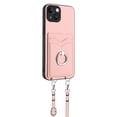 thumbnail image 5 of for iPhone 13 Phone Case Wallet with Crossbody Strap & Card Holder, Premium PU Leather Case, 360 Ring Holder Kickstand Durable Protective Women Men Cover for iPhone 13,Rosegold, 5 of 8