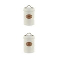 thumbnail image 3 of Youkk Durable Kitchen Canister Designed To Last And Ingredients Fresh Space-Saving Metal Kitchen Storage Jars Jars Kitchen Beige tea 2Set, 3 of 6