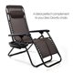 thumbnail image 2 of Sillón de ocio plegable con clip, reclinable, mesa/bandeja para sillón Zero Lounge con portavasos 1, 2 of 9