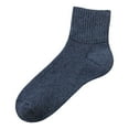 thumbnail image 1 of GDREDA Socks Men Autumn Winter Solid Color Towels Bottom Honeycomb Non Sports Basketball Breathable Socks Blue,One Size, 1 of 5