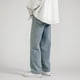 thumbnail image 5 of 2023 nueva moda coreana pantalones vaqueros holgados para hombre clásico Unisex pantalones vaqueros rectos de pierna ancha Hip Hop Bagy azul claro gris negro, 5 of 5