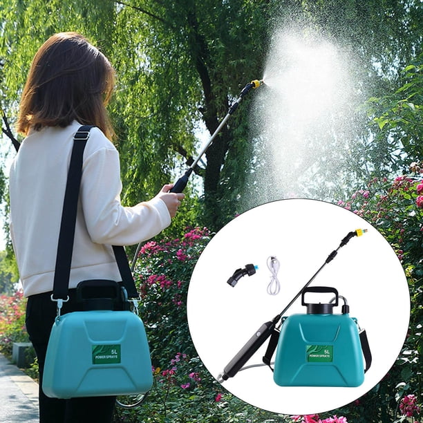 ba Eléctrica para Jardín, Rociador para Riego de Plantas, 2000mAh, Recargable, 5L, Rociador de para Rociar, Limpieza de Patio, Agua Jabonos Verde Fernando Pulverizador de mano