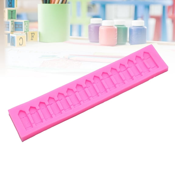 FUTUREORYY Silicone Cake Mold Pink Fence Design for Baking and Crafting