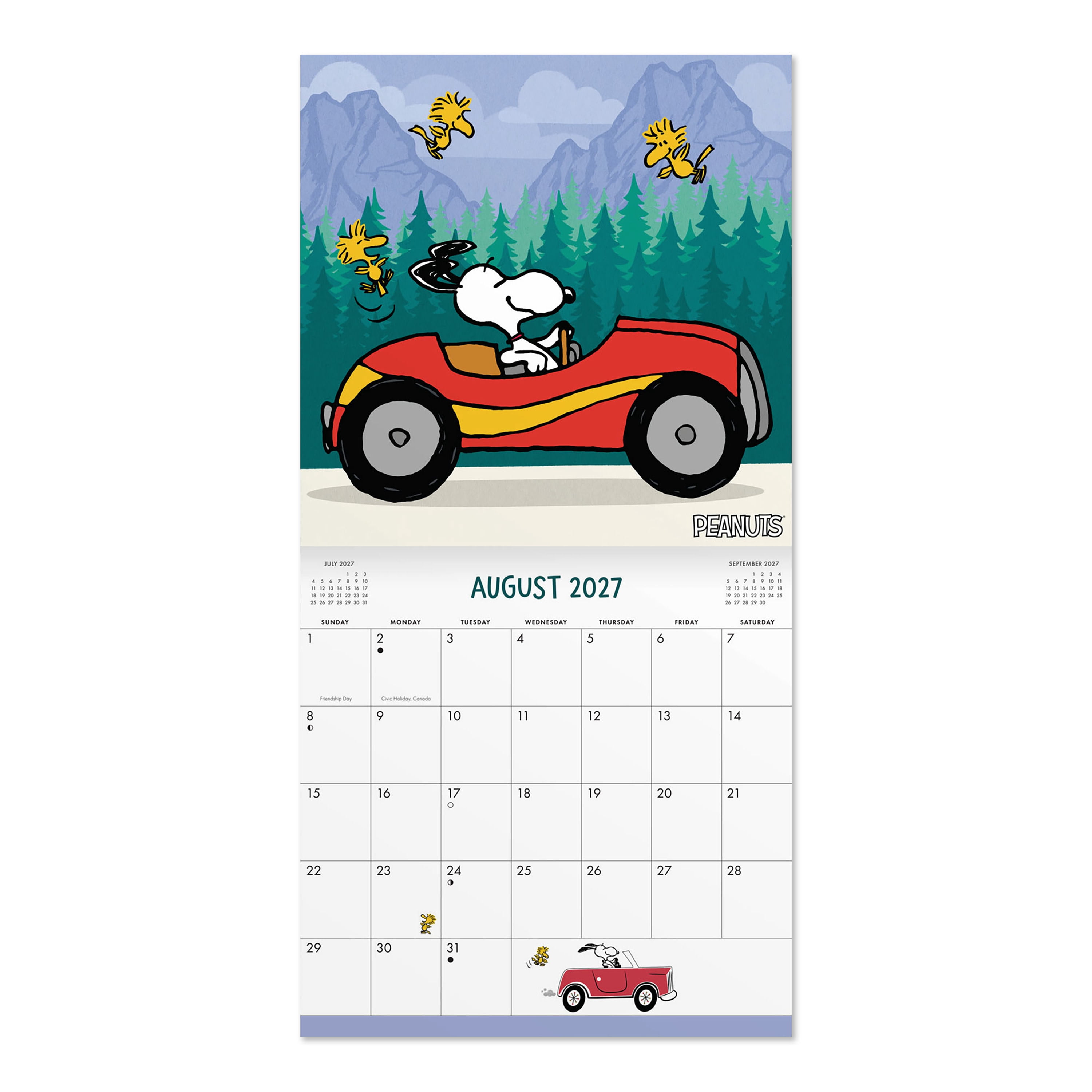 2027 Peanuts Wall Calendar 12x12 January-December Gridded