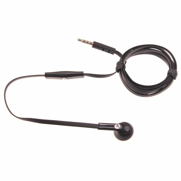 Wired Earphone Mono Headset for Google Pixel 5a 5G/4a/5G Phones - Single Earbud 3.5mm Headphone Flat Black for Google Pixel 5a 5G/4a/5G Models