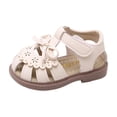 thumbnail image 2 of Mgmyaa Girls Vacation Crib Shoes with Bow Hook & Loop Peep Toe Adjustable Straps Flat Heel for Babies & Little Kids Ages 0-3.5, 2 of 8