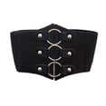 thumbnail image 3 of Waist Belt Casual Wide Leather Elastic Punk Fashion Buckle Women'S Corset Belt for Stretch Dress Women' Waistband Blouse Decorations, 3 of 8
