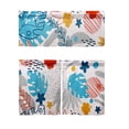 thumbnail image 2 of Weloille Ensemble de 3 Pcs de Courts Rideaux de Cuisine Imprimés 2D, 1 Cantonnière 2 Panneaux Rideaux Assombrissants pour Fenêtre, Rideau Résistant aux Taches Lavable pour Décoration de Fenêtre de Cuisine Café Salle à Manger, 2 of 9