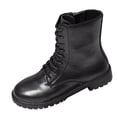 thumbnail image 3 of Taqqpue Women's Ankle Boots Round Toe Lace Up Thick Sole Mid Heel Comfortable Casual Booties for Women Size 5.5-10.5 Fashion Dress Shoes Fall Winter Footwear Casual Walking Daily Wear, 3 of 9