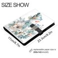 thumbnail image 3 of Leather Notebook with Pen Holder Writing Notepad Includes 100 Pages Lined Journal Snowman with Flowers Bird, 3 of 6