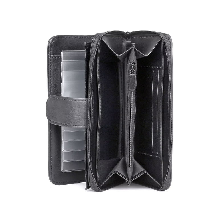 Buxton heiress leather store checkbook clutch wallet