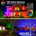 thumbnail image 2 of LED Flood Light Outdoor, 50W RGB Color Changing 5000 Lumens FloodLight, DIY Strobe Mode, 120 Colors Uplight, Timing, RGBW 2700K Warm White, IP66 Waterproof Spotlight (2 Pack), 2 of 10