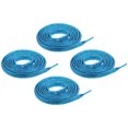thumbnail image 1 of 2 pares de cordones planos brillantes, 43" cordones metálicos brillantes para zapatillas, botas, patines, zapatos de correr, azul cielo, 1 of 7