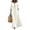 *White, variant on ClodeEU Women's V Neck Button Ruffle 3/4 Sleeve Maxi Dress with Pockets,Summer Casual Loose Flowy A Line Dress Army Green,Women's Plus L