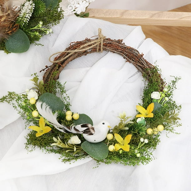de simulación Decoración para Decoración Atmósfera festiva Accesorios para fotografía Festival Regalos Garland Rattan para Festival flores pájaros Macarena Guirnalda de guirnaldas