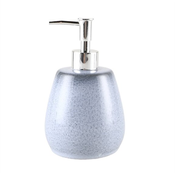 520ml Ceramic Soap Dispenser Gray and White Kiln-Formed Dish Soap Dispenser for Bathroom, Kitchen
