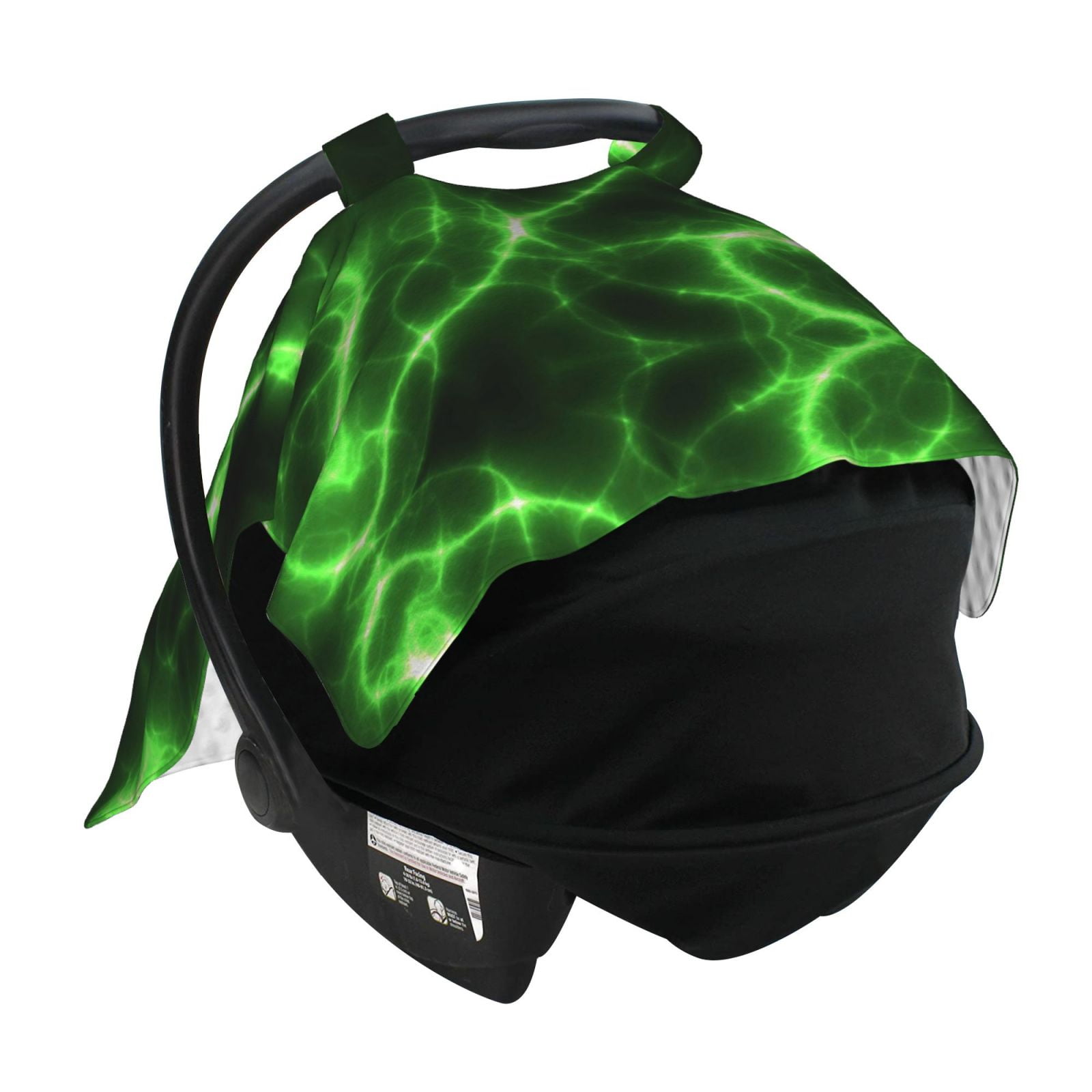 Car Seat Cover Baby - Green Lightning Breathable Infant Car Seat Cover for Baby Carseat, Lightweight Comfort Baby Essentials Must Haves Newborn Stuff for Girl Boy