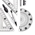 thumbnail image 3 of Abbracc Geometry Math Ruler Triangle Ruler Straight Ruler for Measuring Black, 3 of 3