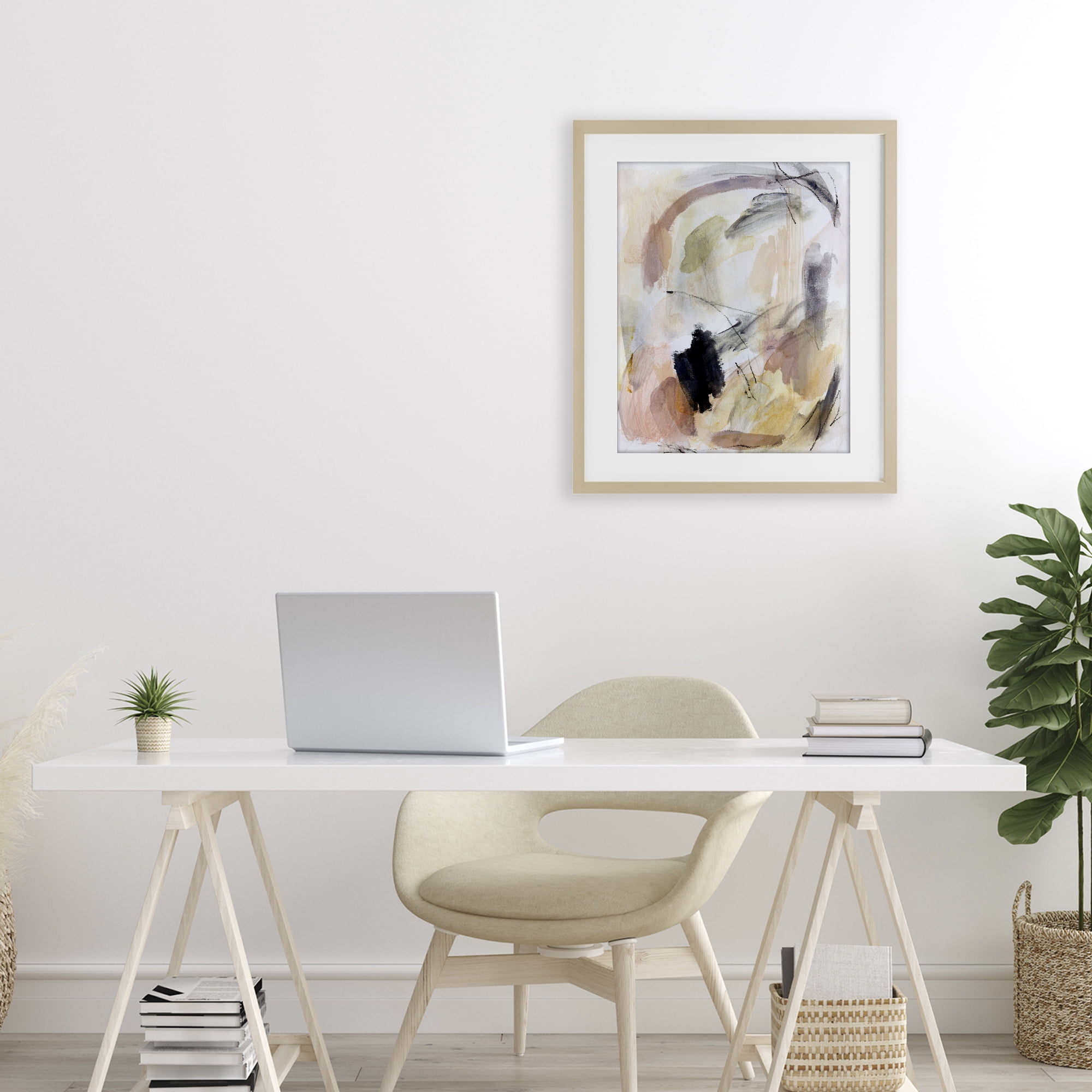 Stupell Industries Chaotic Sketches Paint Strokes Birch Framed Print Under Glass, design by Hope Bainbridge