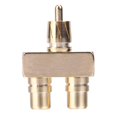 thumbnail image 2 of Adaptador divisor de audio y video RCA AV 1 conector convertidor macho a 2 hembra Universal  Accesorios Electrónicos, 2 of 6