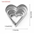 thumbnail image 3 of Heart Shaped Cookie Cutter， 1 Set 5-Piece Heart Cookie Cutter, Stainless Steel Baking Tools for Biscuit, Donut, Pastry & Fondant, Valentine's Day Baking Kit with Cookie Mold for Family Cooking, 3 of 4