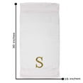 thumbnail image 4 of Decorvo Monogrammed Hand Towels for Bathroom - Luxury Hotel Quality Initial Decorative Towel - GOTS Organic Certified - Set of 2 Gold Letter S, 4 of 8