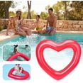 thumbnail image 3 of Chambre à Air en Forme de Cœur Rose pour Piscine/plage, Anneau de Natation Gonflable - Rouge, 3 of 5