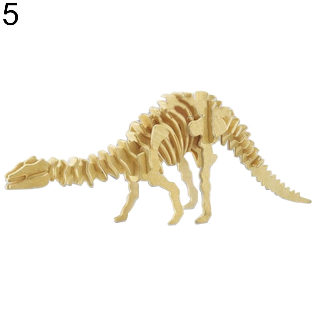 EE_ KF_3D Simulation Dinosaur Skeleton Puzzle DIY Wooden Educational Toy for Kid 