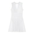 thumbnail image 6 of Aiihoo Women Lyrical Dance Dress Sleeveless Ballet Leotard Shiny Rhinestones Figure Skating Dress White XL, 6 of 7