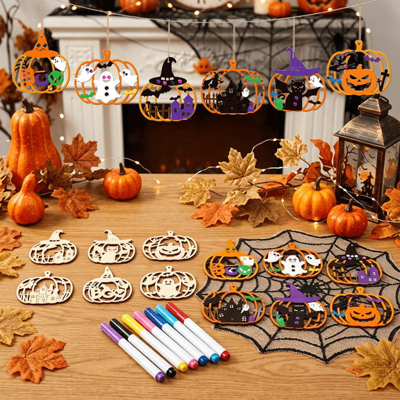 Halloween DIY Pumpkin Banner Set - Spooky Holiday Decor for Parties and Home