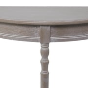 DecMode Half-Round Shape, Solid Pine Wood, Classic and Traditional Console Table, 32W x 12L x 32H, Light Brown with Whitewash/Neutral Finish