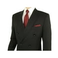 thumbnail image 6 of Men Apollo King Double Breasted Formal Business Suit Pleated Pants DM21 Black, 6 of 11