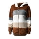 thumbnail image 5 of Gibobby Chamarra Sherpa para mujer, Sudadera con Capucha para Mujer, cálida, de Forro Polar, Holgada, con Capucha, Prendas de Vestir(Marrón,XG), 5 of 5
