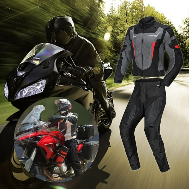Waterproof Motorcycle Jacket Pants, Motocross Suit, Durable Armour Protection Pads,Reflective Motorbike Biker Clothes