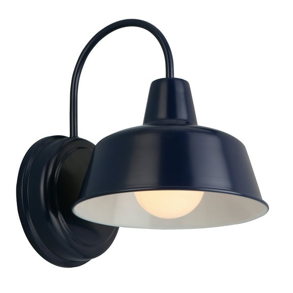 Design House 579367 Mason Industrial Modern 1-Light Indoor/Outdoor Wall Mount 8" Light with Metal Shade for Porch Entryway Barn