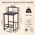 thumbnail image 6 of SESSLIFE Bar Stools Set of 2, Counter Height Bar Stools with PU Leather & Metal Legs, Barstools with Back, Bar Chairs for Kitchen Island, Gray, 6 of 8
