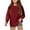 Red, variant on XADYUY Girls Long Sleeve Tops 7-16 Trendy Smocked Cuffs Crewneck T Shirts for Girls Eyelet Basic Girls Tops Cotton Blouses for Girls,6-8 Years Wine