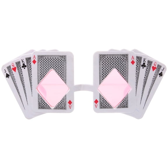 ULTNICE Durable Light Grey Poker Glasses for Parties and Events Creative Photo Props Plastic Eyewear