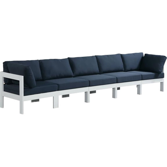 Meridian Furniture Nizuc Navy Outdoor Patio Modular Sofa