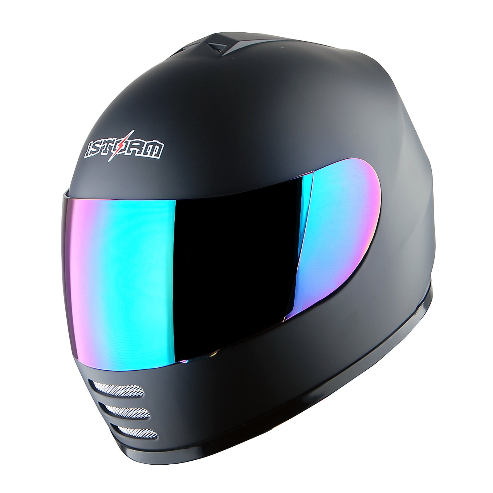 WOW Motorcycle Full Face Helmet Street Bike BMX MX Youth Kids HKY-B15 Matt Black