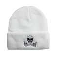 thumbnail image 2 of Eosunjian Winter Beanie Hat Men Women Knit Skull Embroidered Warm Beanie Thick Stretchy Unisex Beanie Hat for Daily Wear Outdoor Sports White, 2 of 13
