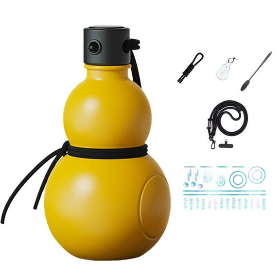 Creative Gourd Water Cup, 900ml Capacity, Tritan Material, Portable & Stylish Design with Personalization Accessories