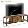 thumbnail image 3 of TROPOW Tv Stands for Living Room,58" Large TV Console Table with 2 Closed Storage Spaces and Open Compartments, Wooden Entertainment Center with Adjustable Feet for Living Room, Bedroom, Brown, 3 of 10