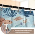 thumbnail image 4 of Shower Curtain and Rug Sets 4pcs Bathroom Sets Includes 12 Free Hooks 66" x 72" Submarine World, 4 of 8