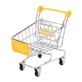 thumbnail image 2 of Mini Shopping Cart，Supermarket Handcart Mini Shopping Cart Mini Supermarket Storage toy Decorative Ornaments for Storage toys (toy Shopping Cart )Yellow, 2 of 4