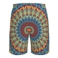 thumbnail image 6 of Kdxio Round Mandala Pattern Mens Casual Shorts - Drawstring Summer Beach Sports Shorts for Men, 6 of 9