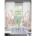 thumbnail image 2 of Spring Floral Sheer Curtains 72 Inch Length 2 Panels Set, Watercolor Elegant Pastoral Flowers Voile Window Treatment Rod Pocket Curtains Sheers Drapes for Bedroom/Living Room/Kitchen 52"x72"x2, 2 of 7