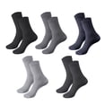 thumbnail image 1 of 5Pairs Men Bamboo Fiber Cozy Sweat Odor Resistant Middle Tube Crew Ankle Socks, 1 of 9